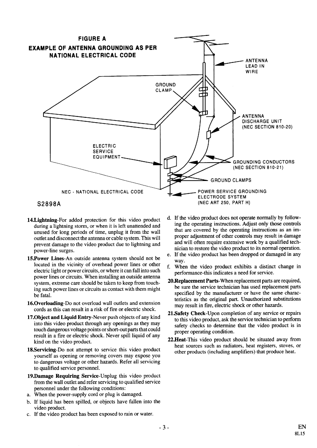 Symphonic VR-69WF manual 