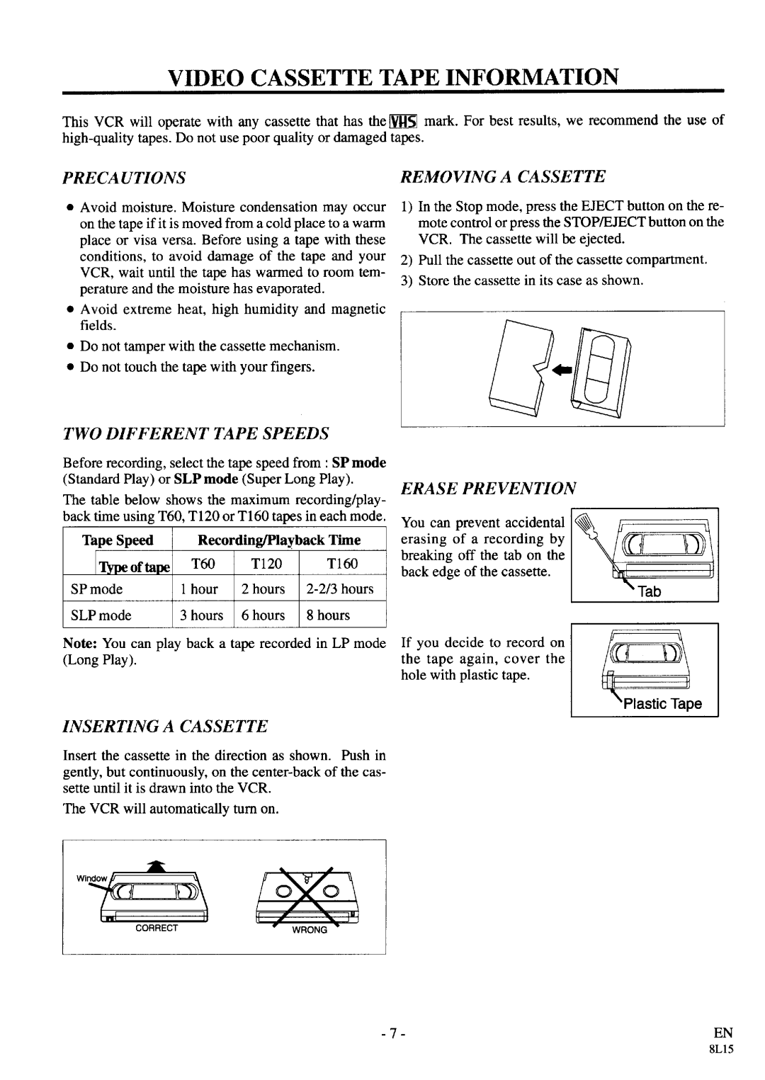 Symphonic VR-69WF manual 