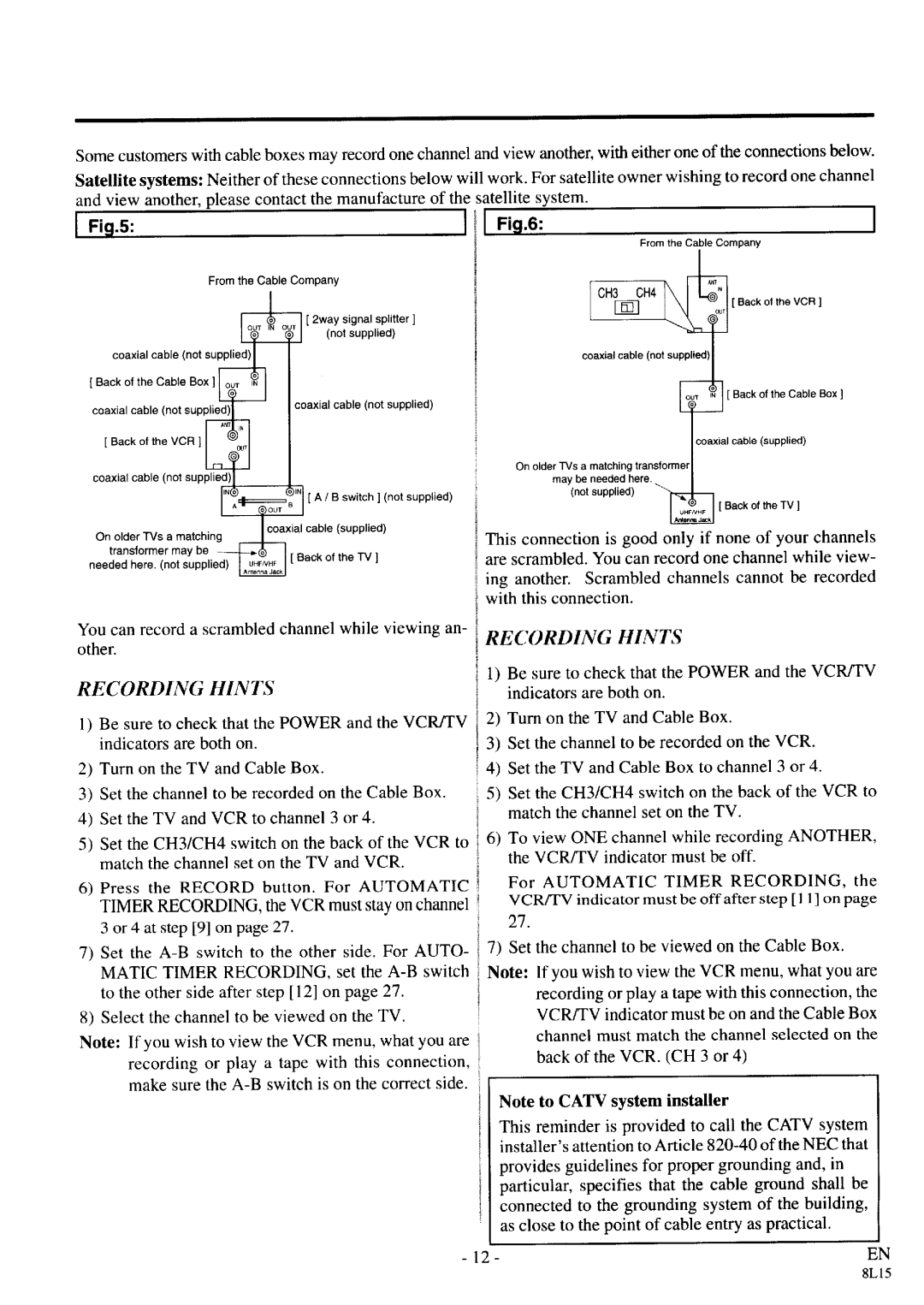 Symphonic VR-79WF manual 