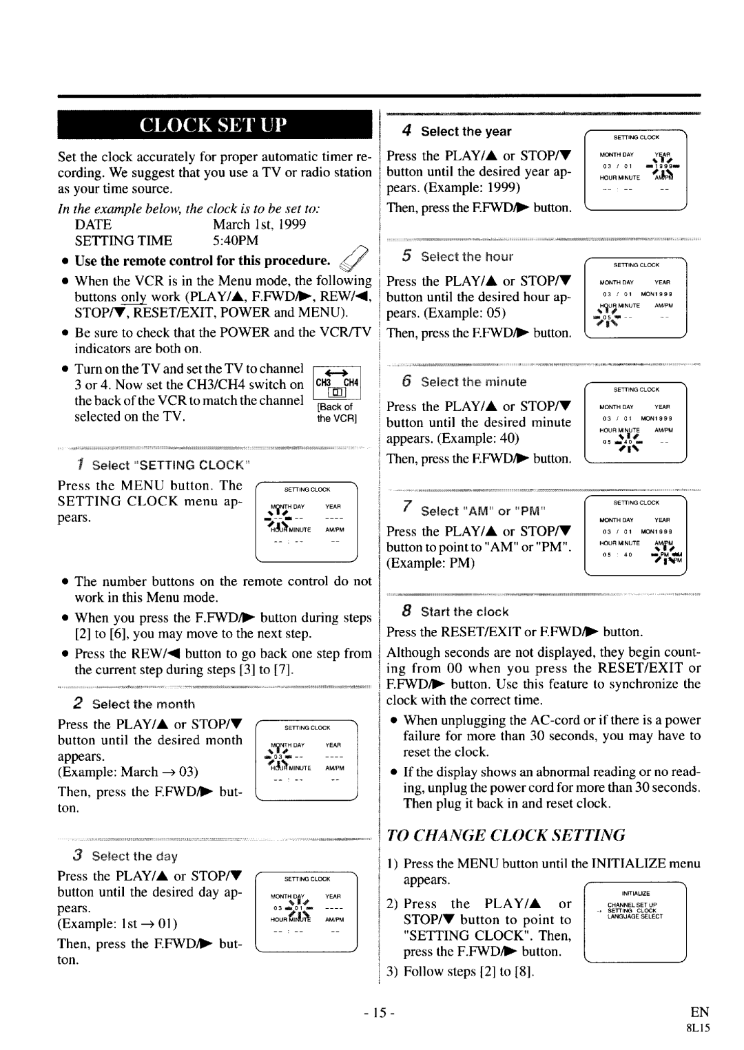 Symphonic VR-79WF manual 