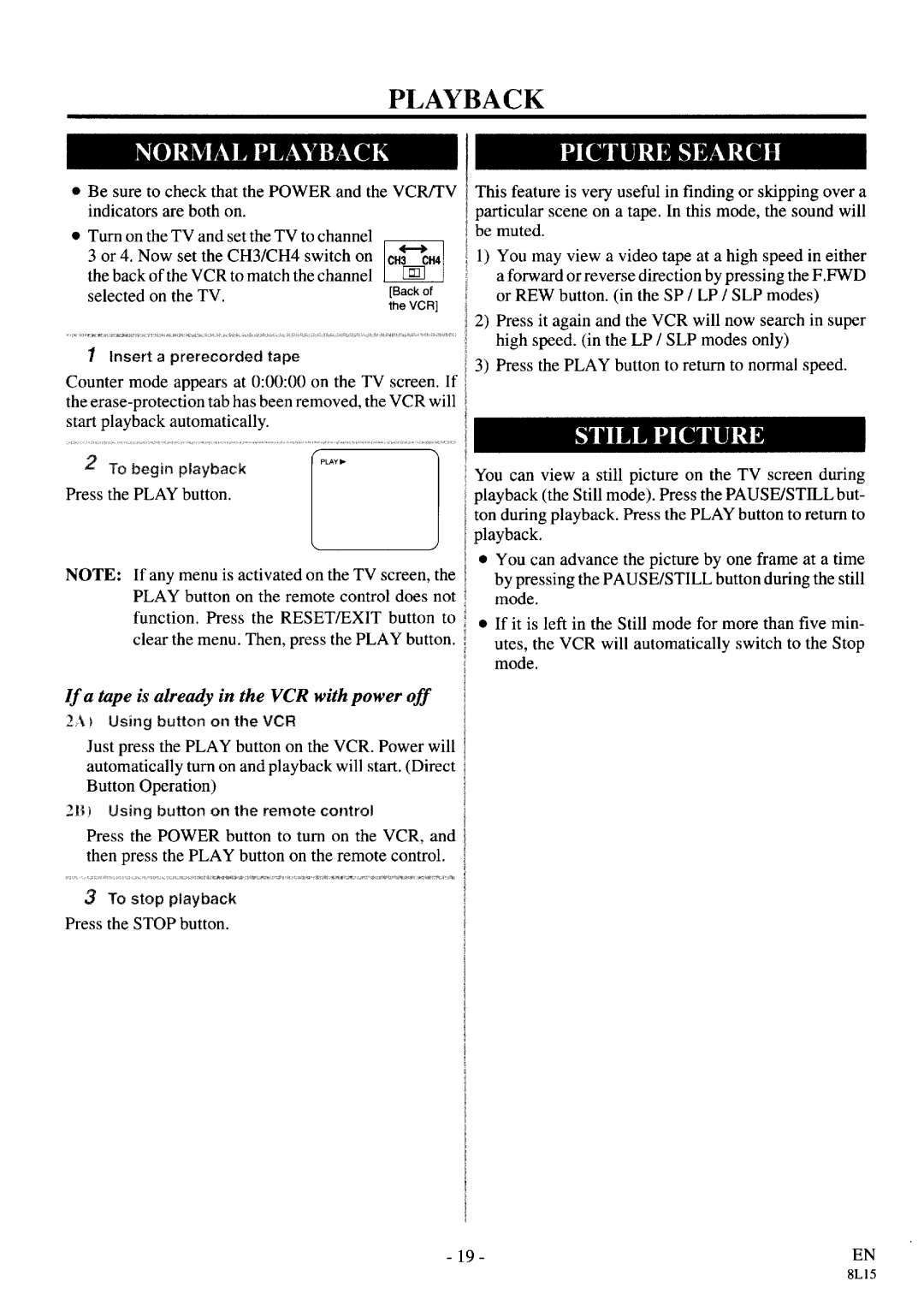 Symphonic VR-79WF manual 