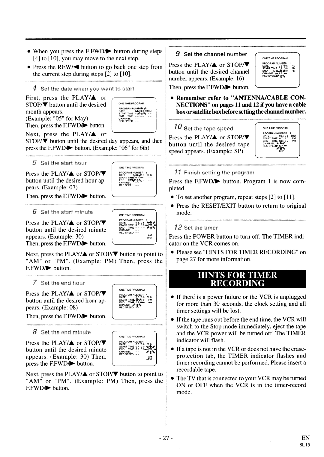 Symphonic VR-79WF manual 