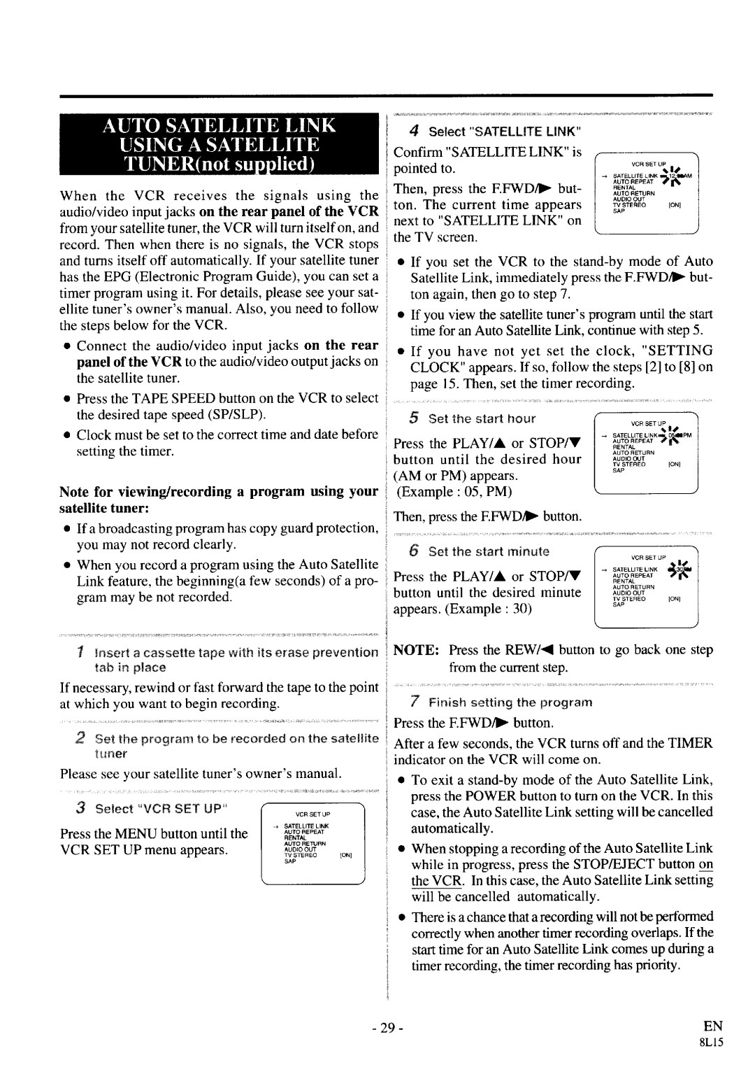 Symphonic VR-79WF manual 