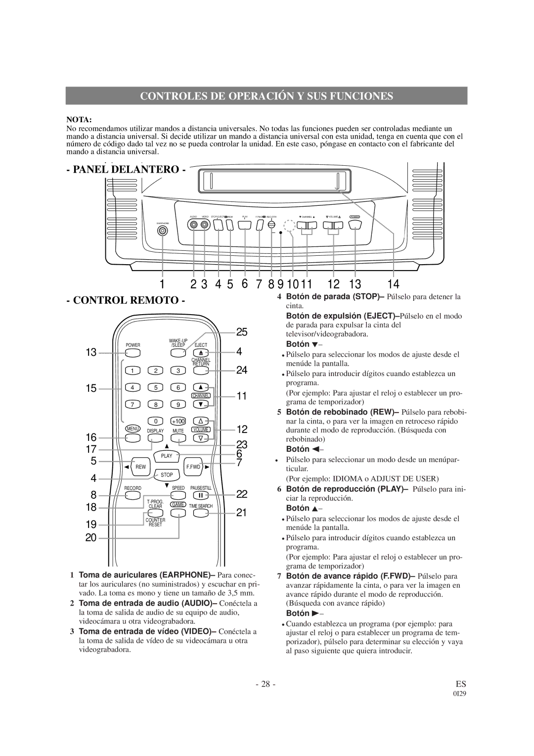 Symphonic WF-13C2 owner manual 9 10 