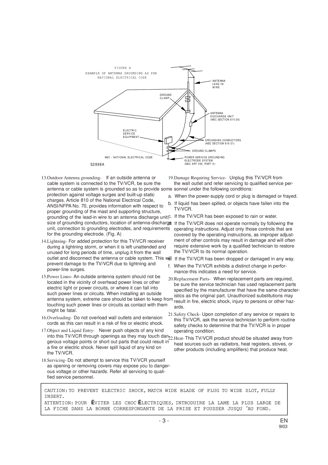 Symphonic WF-13C2 owner manual S2 8 9 8 a 