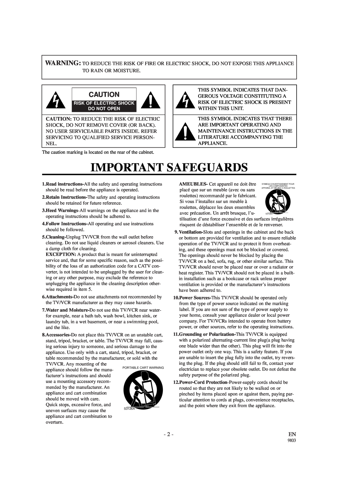 Symphonic WF-13C2 owner manual Important Safeguards 