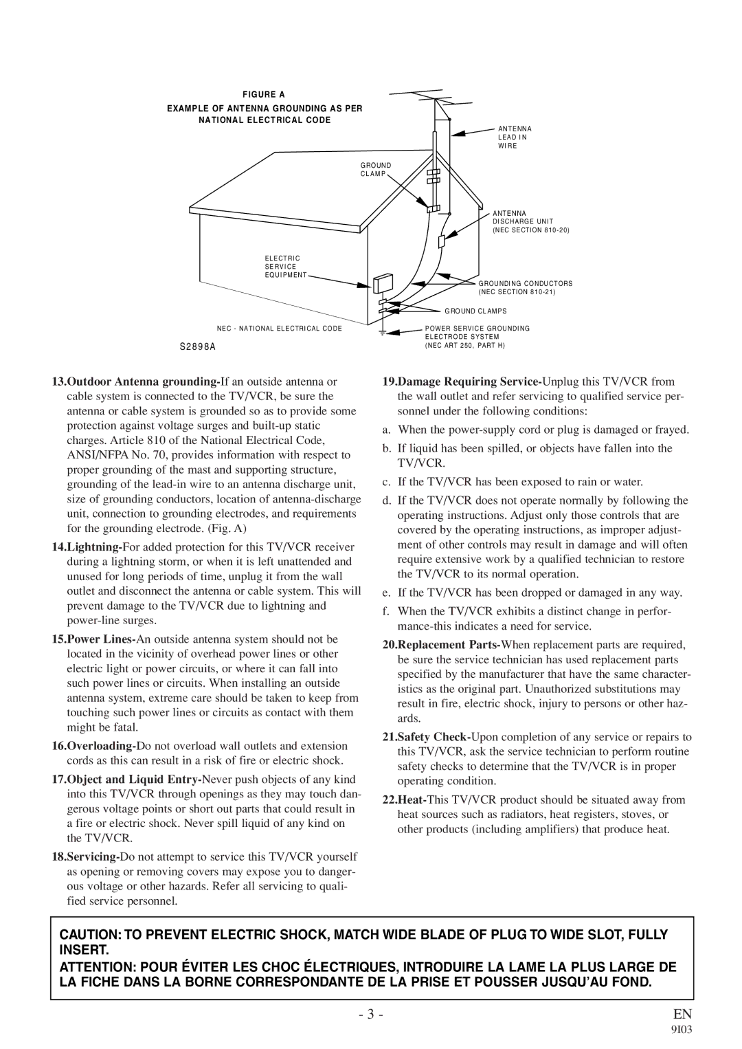 Symphonic WF319E owner manual S2 8 9 8 a 