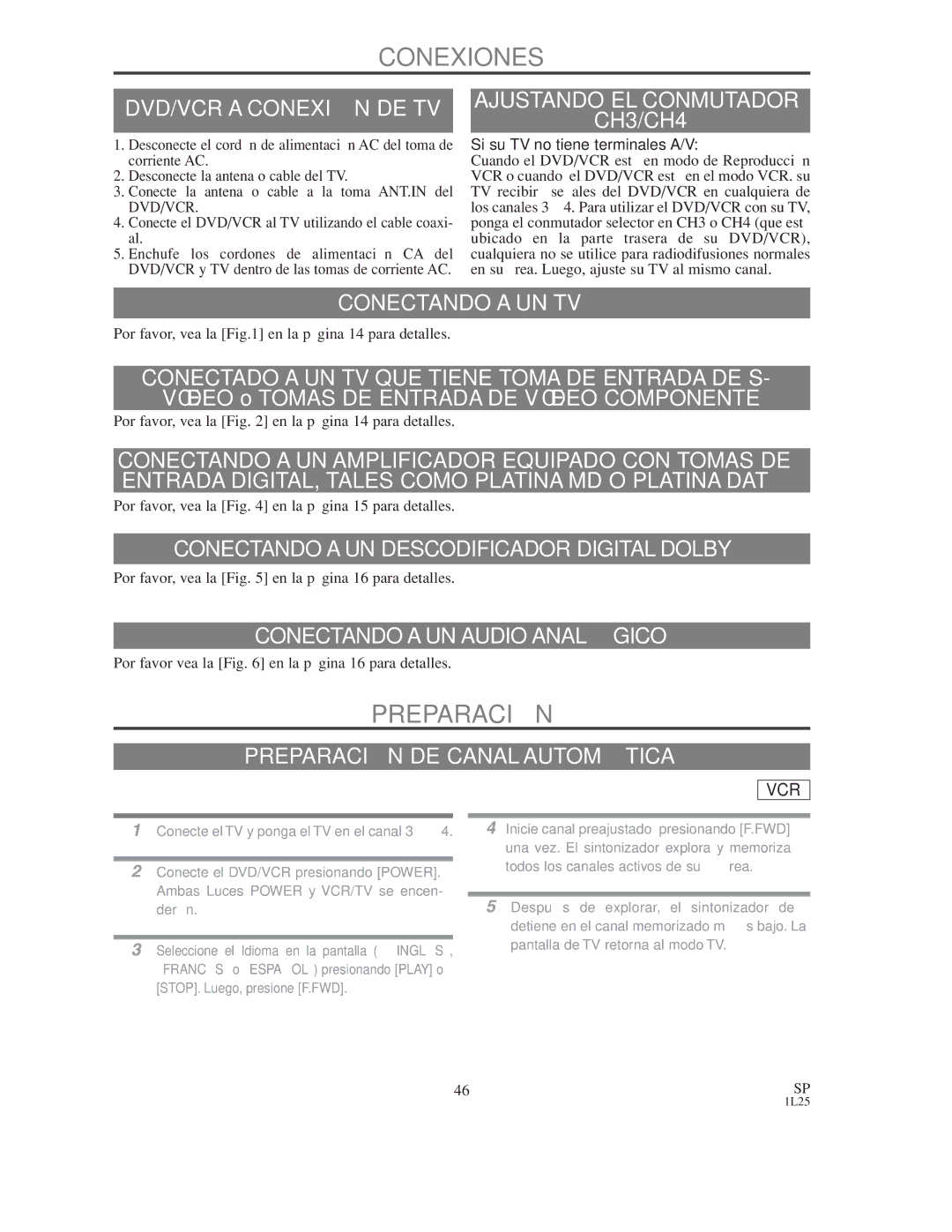 Symphonic WF802 owner manual Conexiones, Preparación 