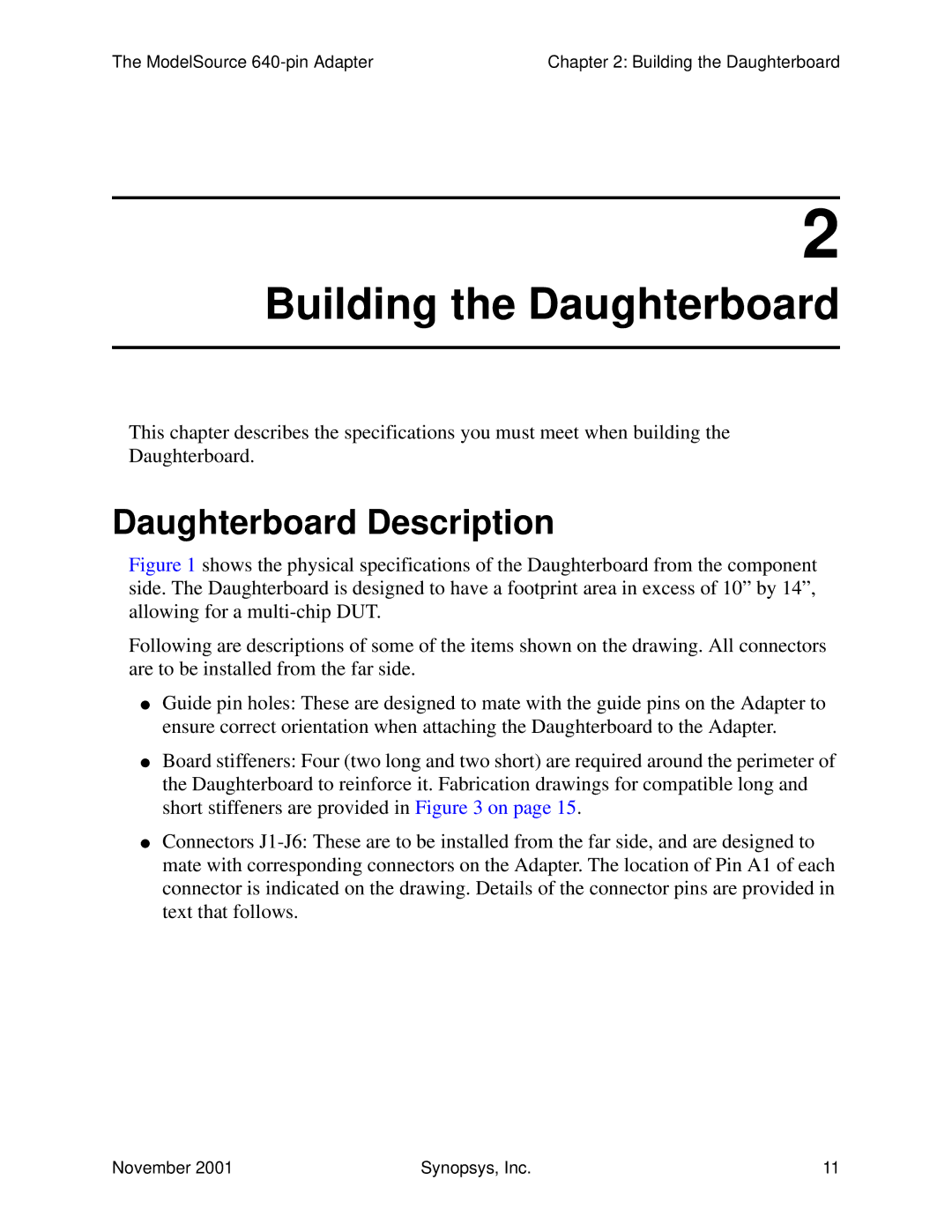 Synopsys 640-pin Generic Device Adapter manual Building the Daughterboard, Daughterboard Description 