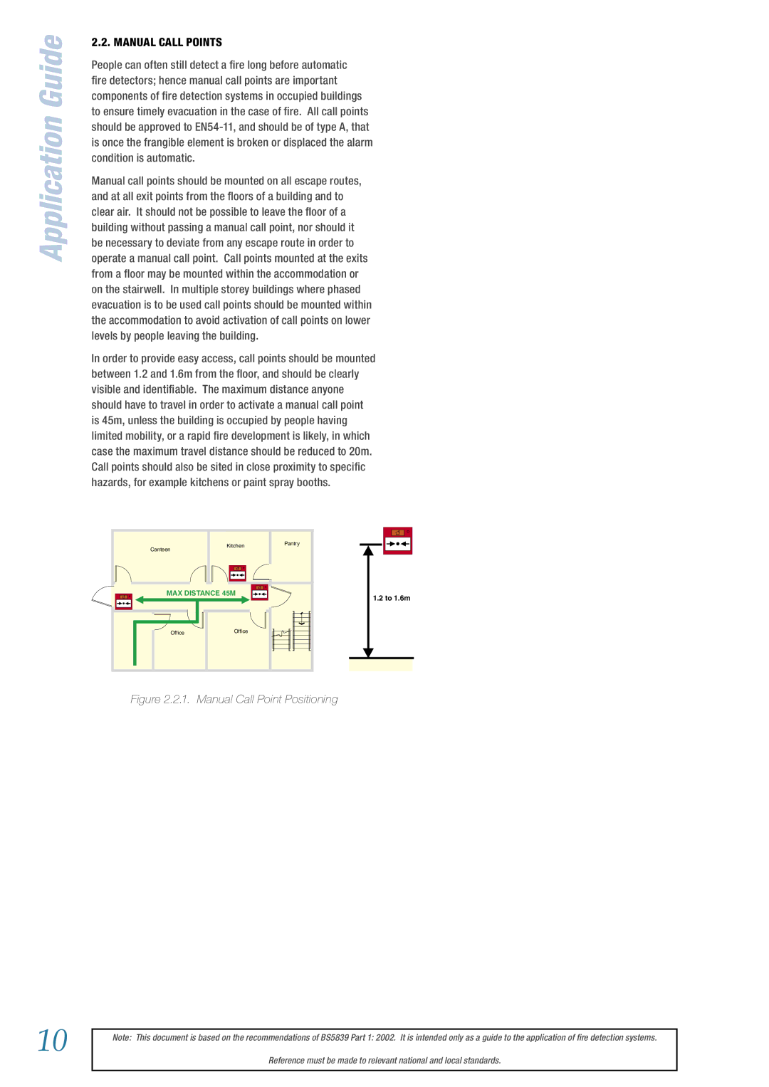 System Sensor BS5839 manual Manual Call Points, Manual Call Point Positioning 