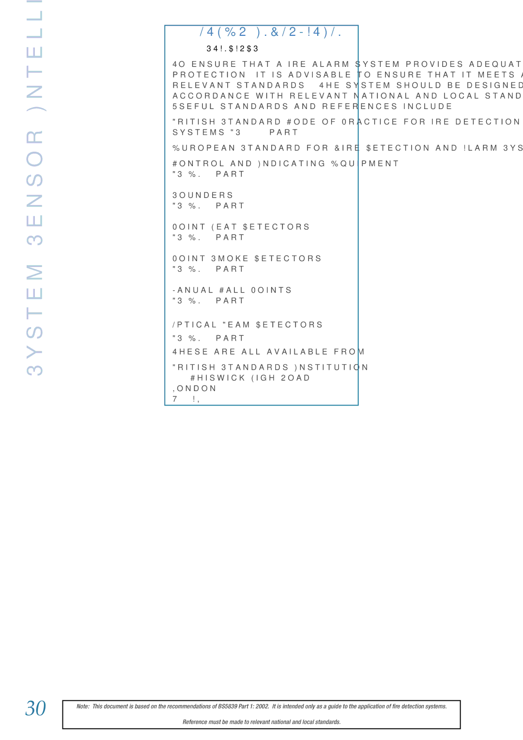 System Sensor BS5839 manual Other Information, Standards 