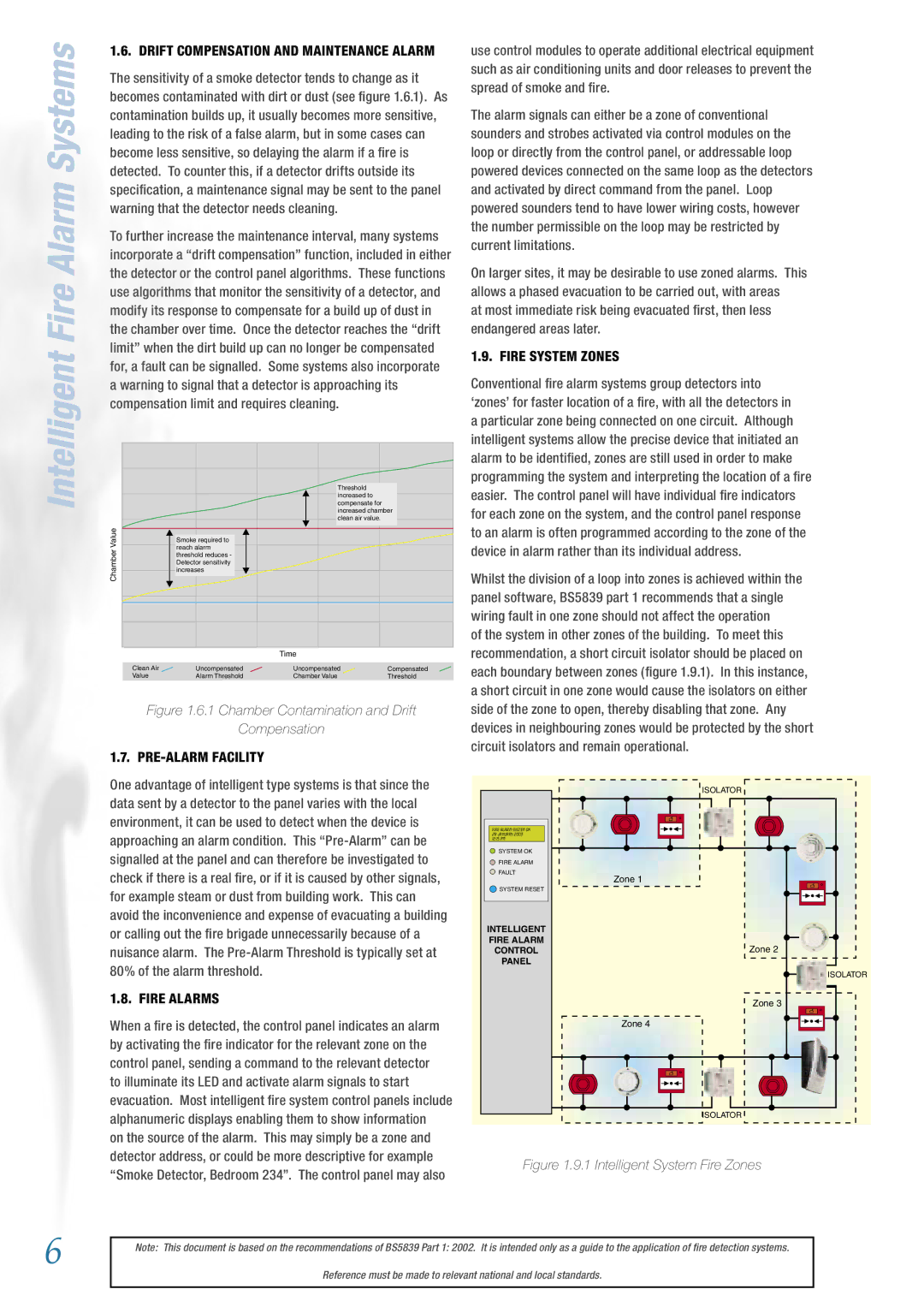 System Sensor BS5839 manual Intelligent Fire Alarm Systems, PRE-ALARM Facility, Fire System Zones 