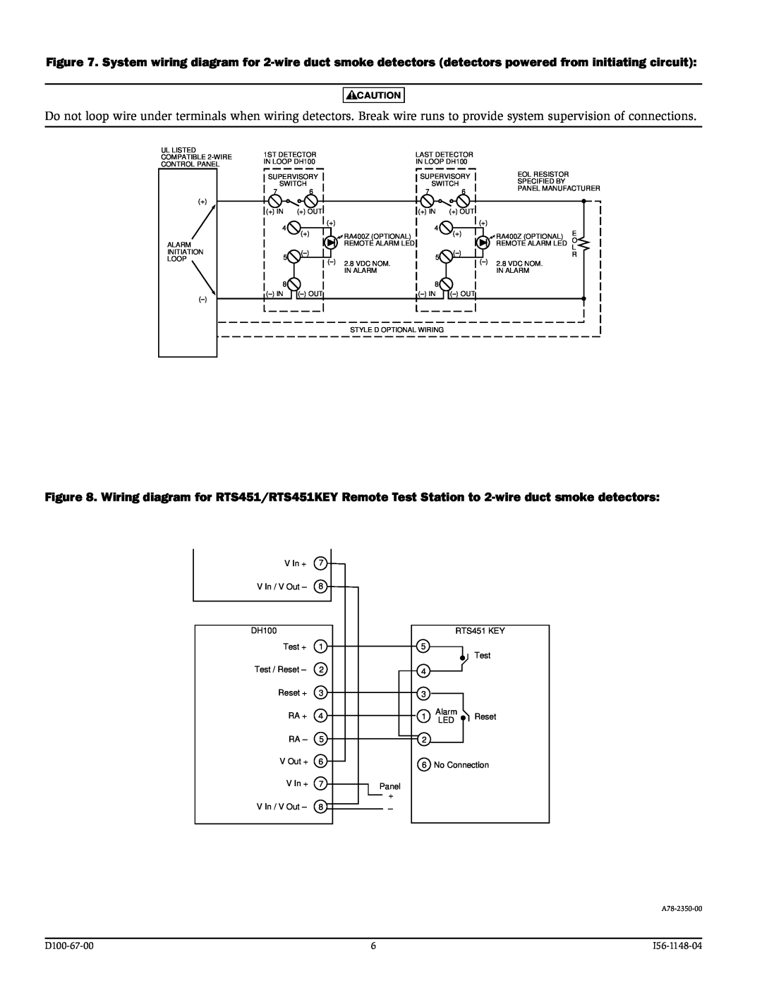 System Sensor I56-1148-04 specifications D100-67-00 