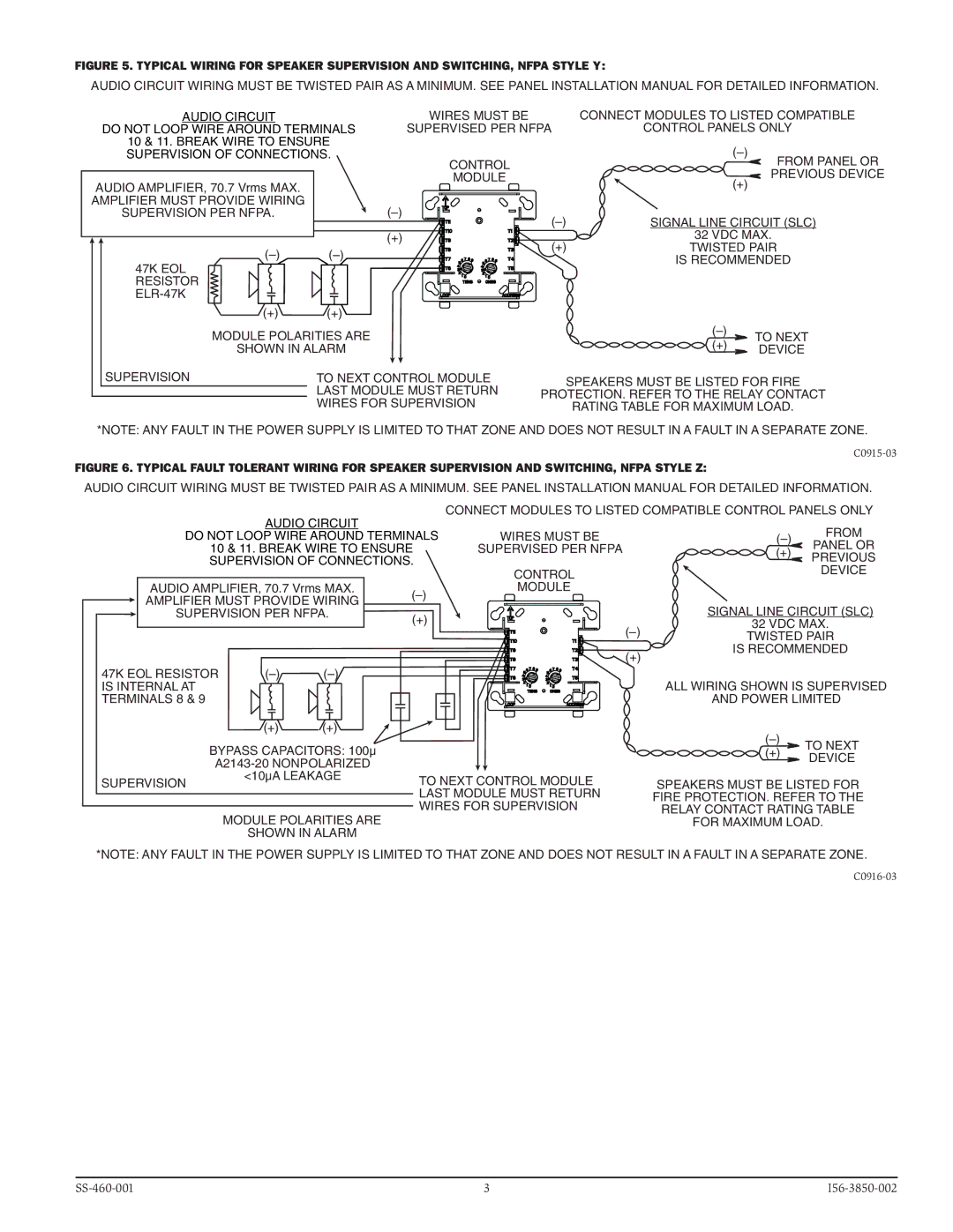 System Sensor M500S installation manual Amplifier Must Provide Wiring 