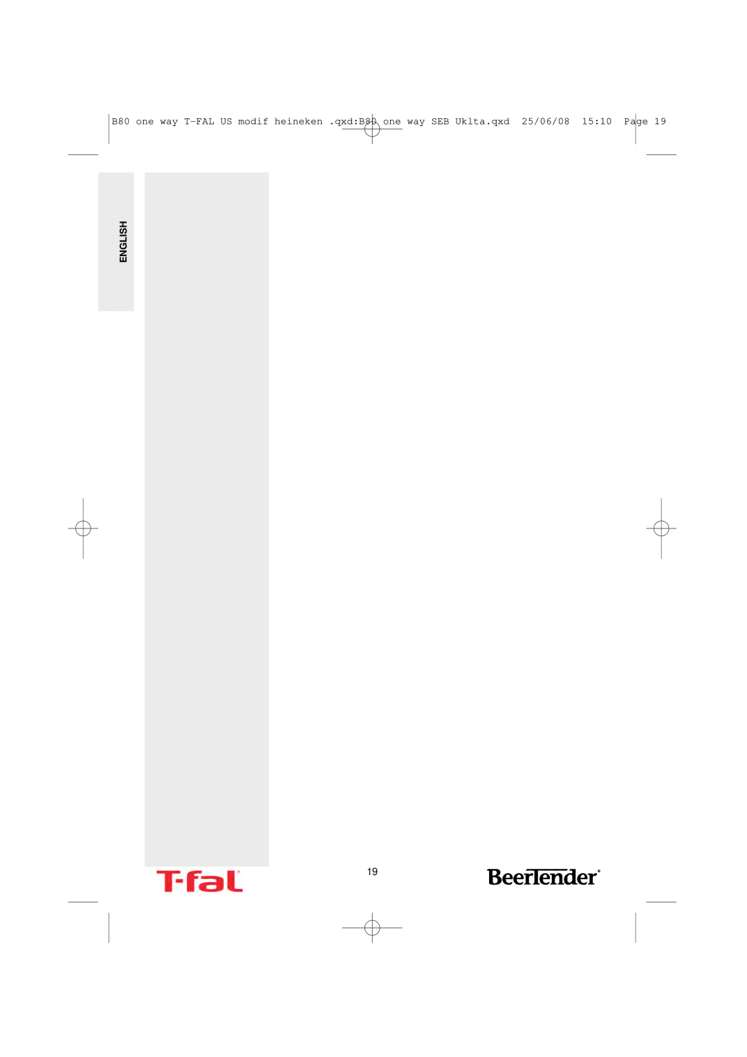 T-Fal BeerTender manual English 