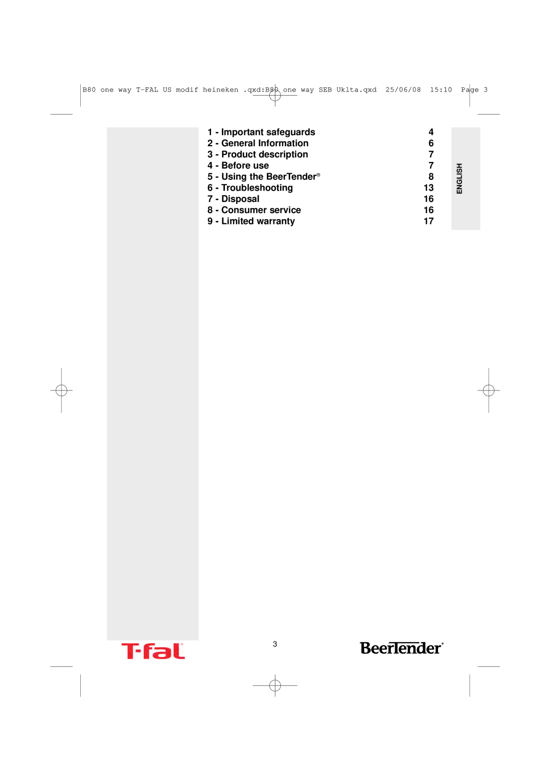 T-Fal BeerTender manual 25/06/08 1510 