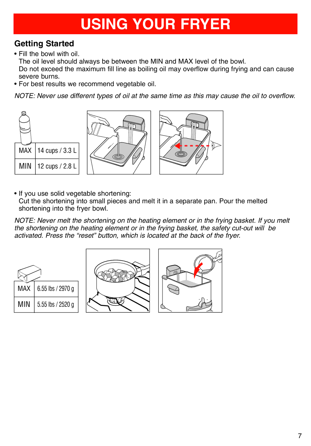 T-Fal Deep Fryer manual Getting Started 