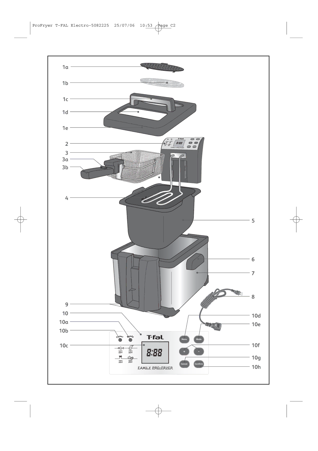 T-Fal Family Pro-Fryer manual 10a 