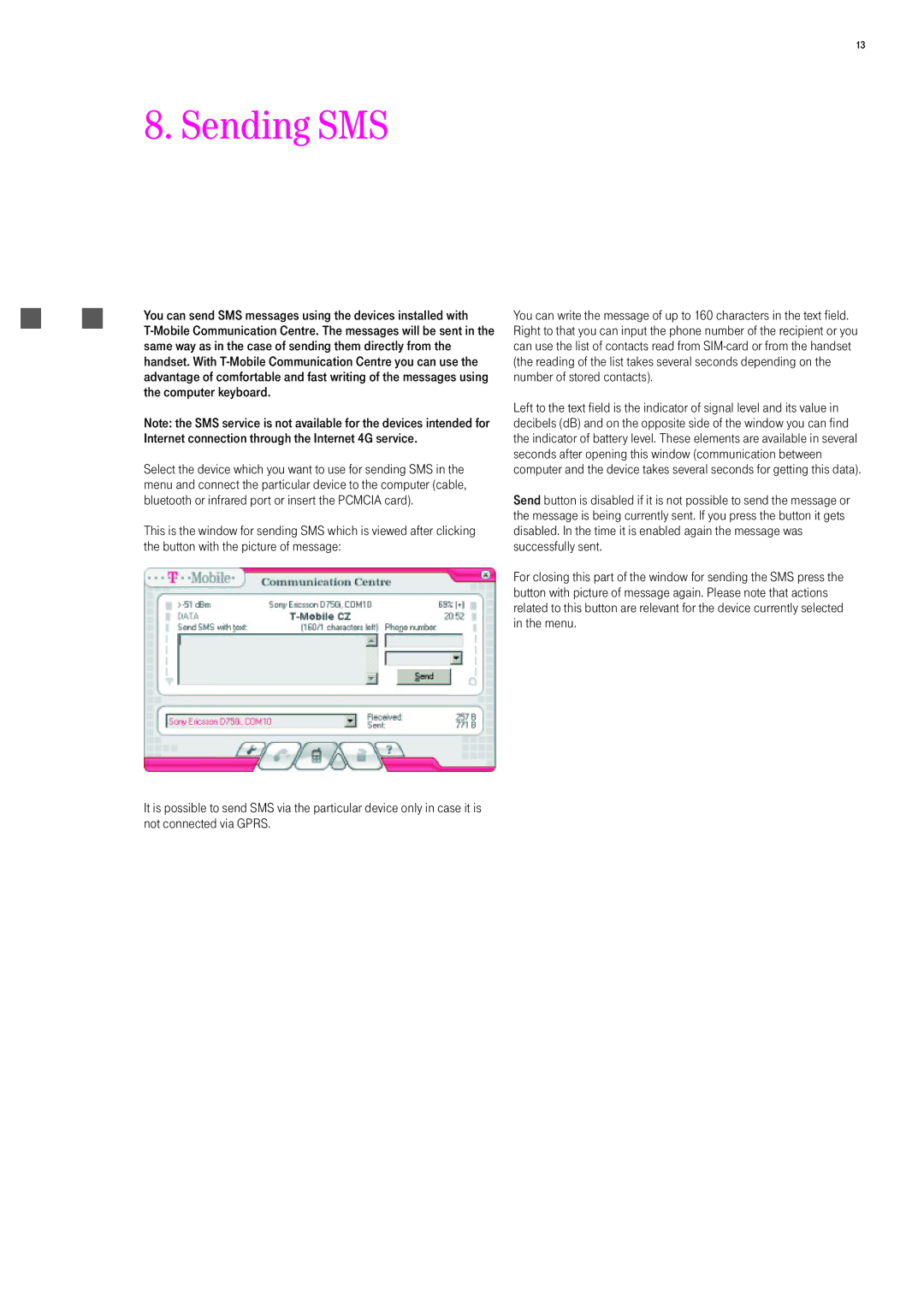 T-Mobile 535 manual Sending SMS 