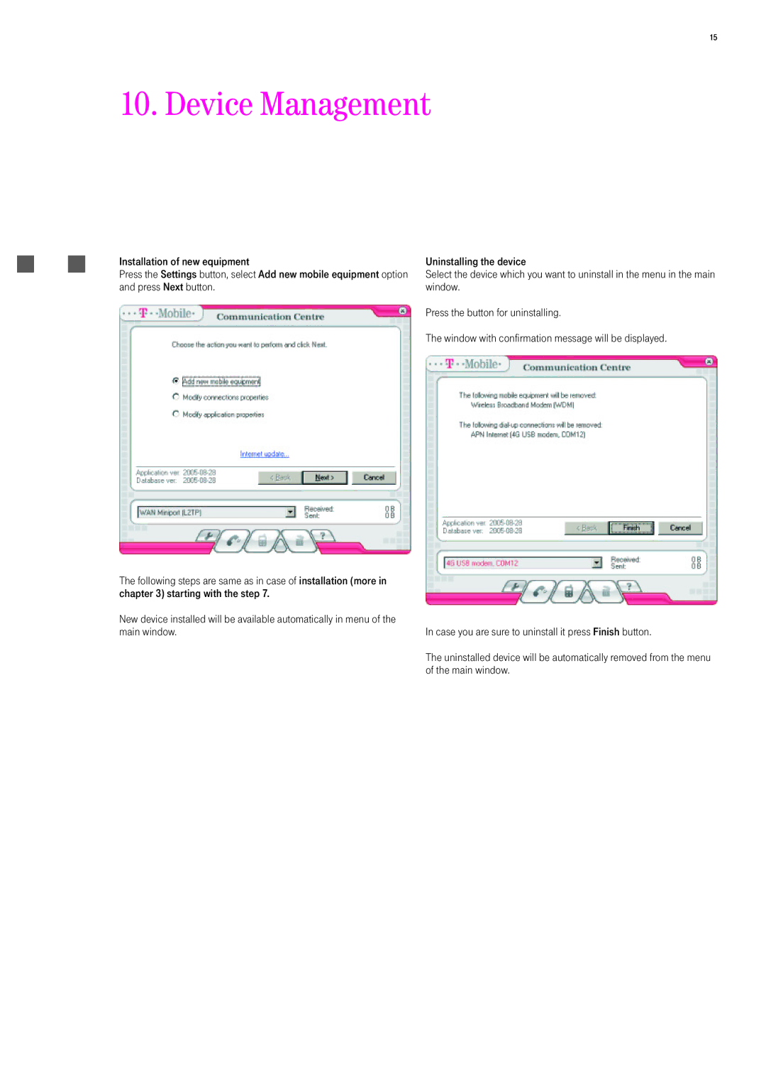 T-Mobile 535 manual Device Management 