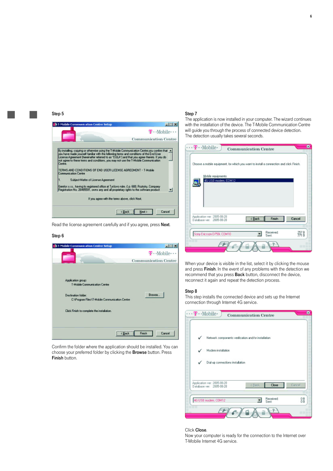 T-Mobile 535 manual Detection usually takes several seconds, Step 