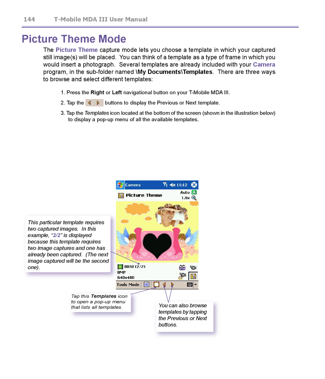 T-Mobile MDA III manual Picture Theme Mode 