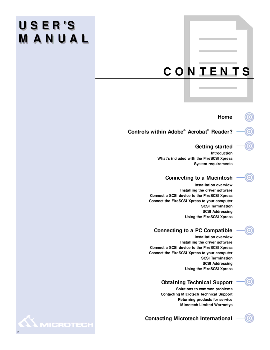 T. S. MicroTech IEEE1394 user manual Userss Manual Contents 