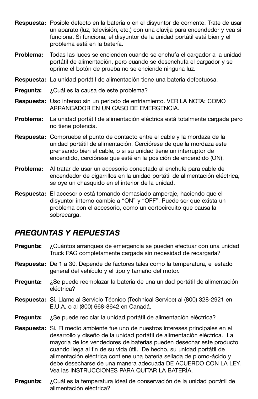 T-Tech ES8000, ES6000 user manual Preguntas Y Repuestas 