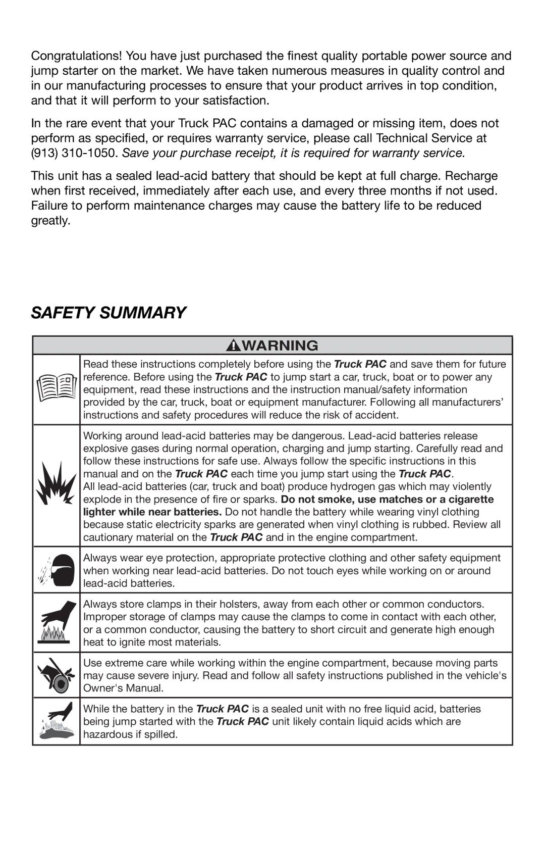 T-Tech ES8000, ES6000 user manual Safety Summary 