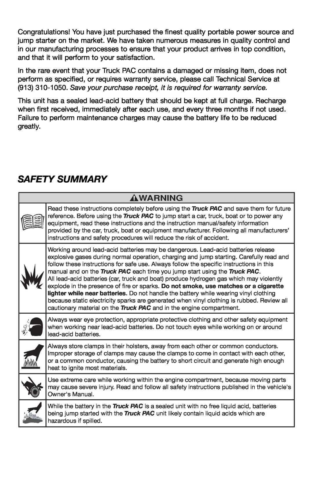 T-Tech ES8000, ES6000 user manual Safety Summary 