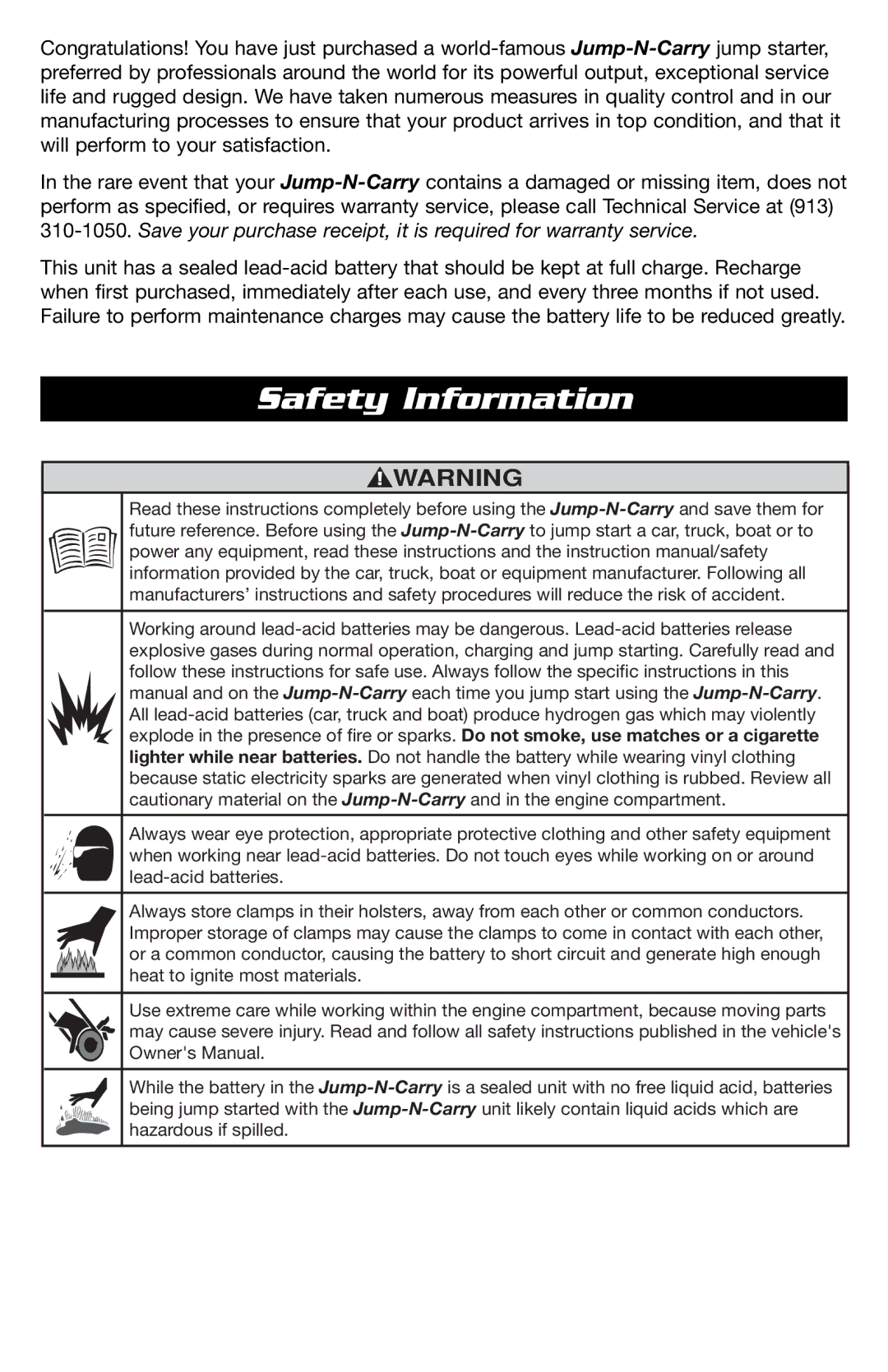 T-Tech JNCXFE instruction manual Safety Information 