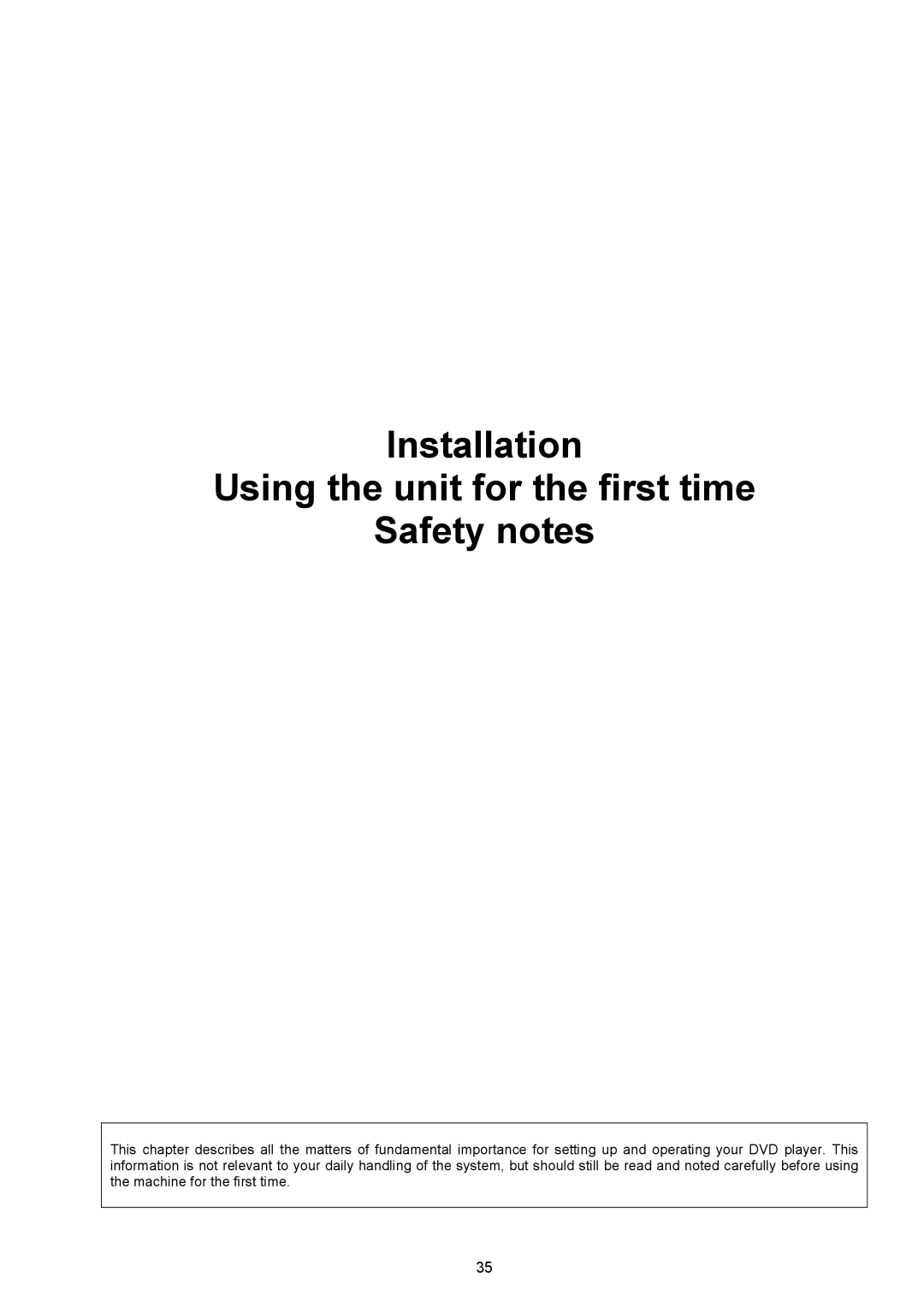 T+A Elektroakustik 1235 R user manual Installation Using the unit for the first time Safety notes 