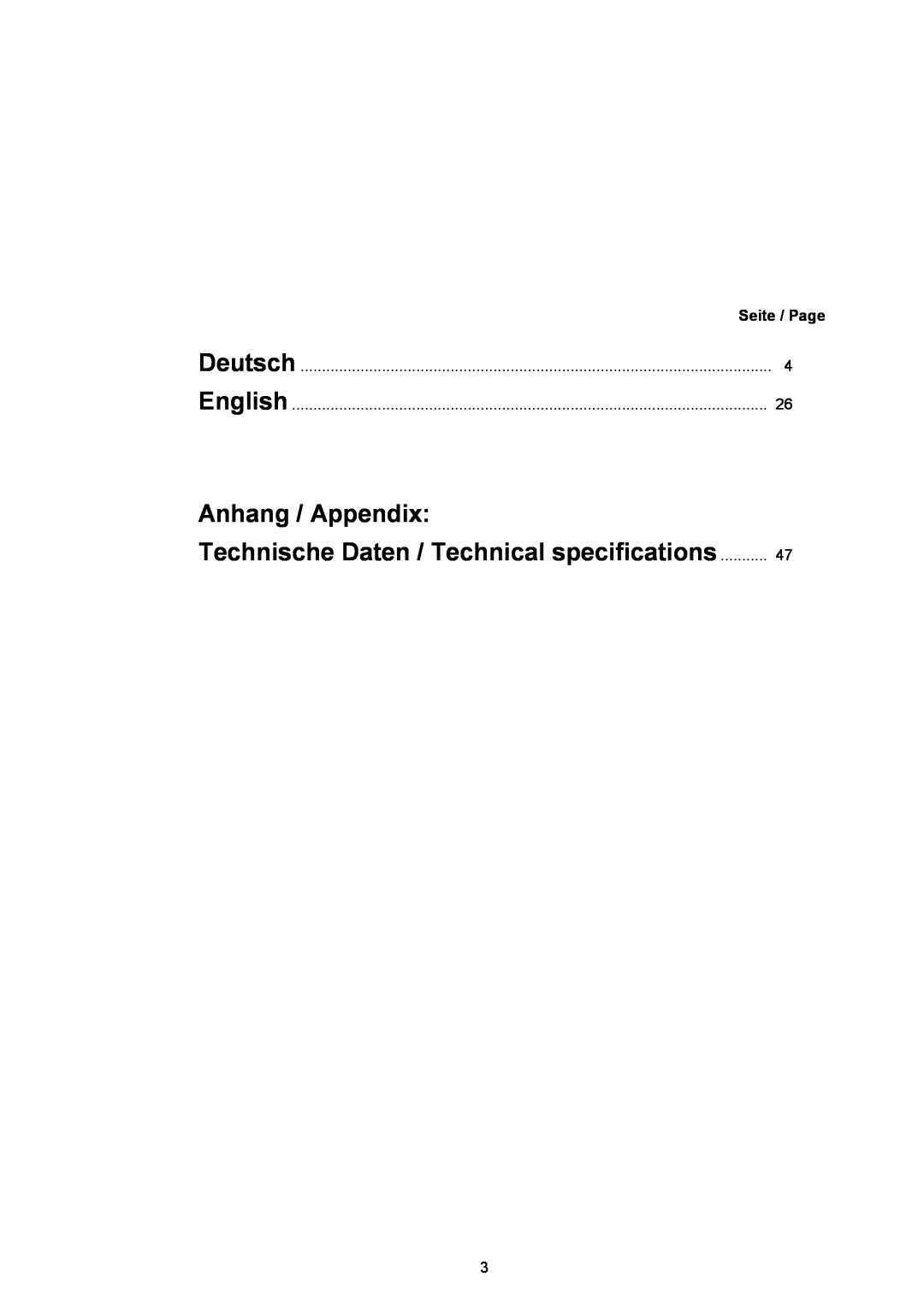 T+A Elektroakustik CC 820 M Deutsch, Anhang / Appendix, Technische Daten / Technical specifications, Seite / Page, English 