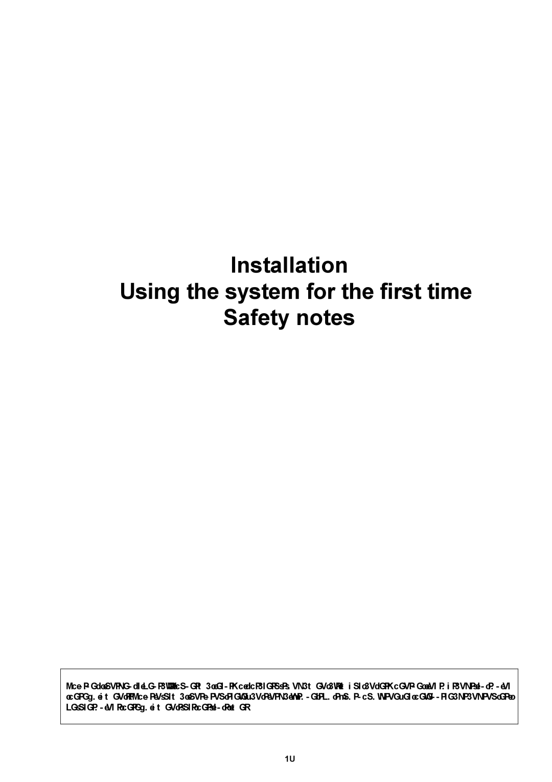 T+A Elektroakustik DD 1535 R manual Installation Usingthesystemforthefirsttime Safetynotes 