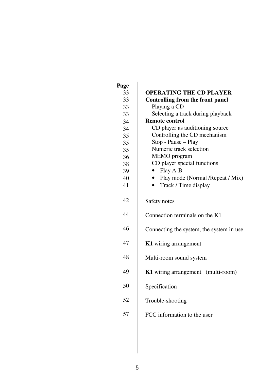 T+A Elektroakustik K1 CD-RECEIVER operating instructions Playing a CD Selecting a track during playback 