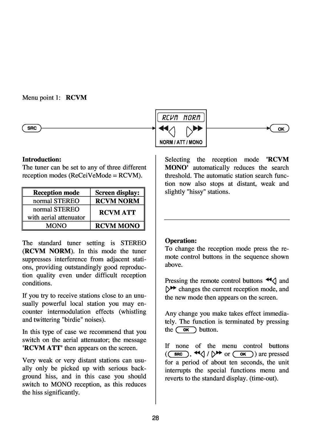 T+A Elektroakustik K1 CD-RECEIVER operating instructions RC Vm N OR M 