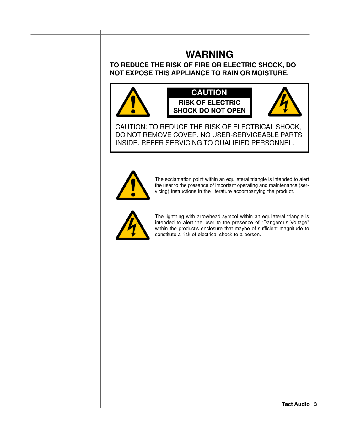 TacT Audio RCS 2.0S owner manual Tact Audio 