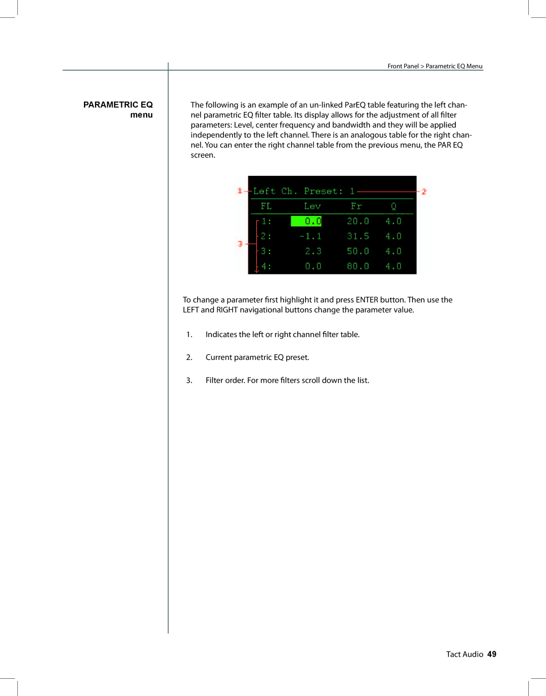 TacT Audio RCS 2.2 XP owner manual Screen 