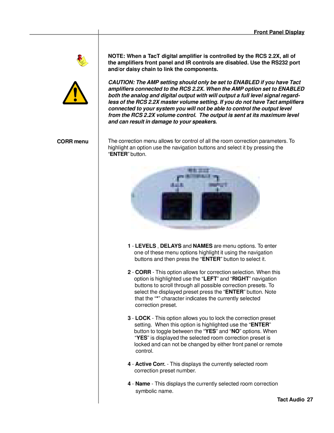 TacT Audio RCS 2.2X owner manual And/or daisy chain to link the components, Can result in damage to your speakers 