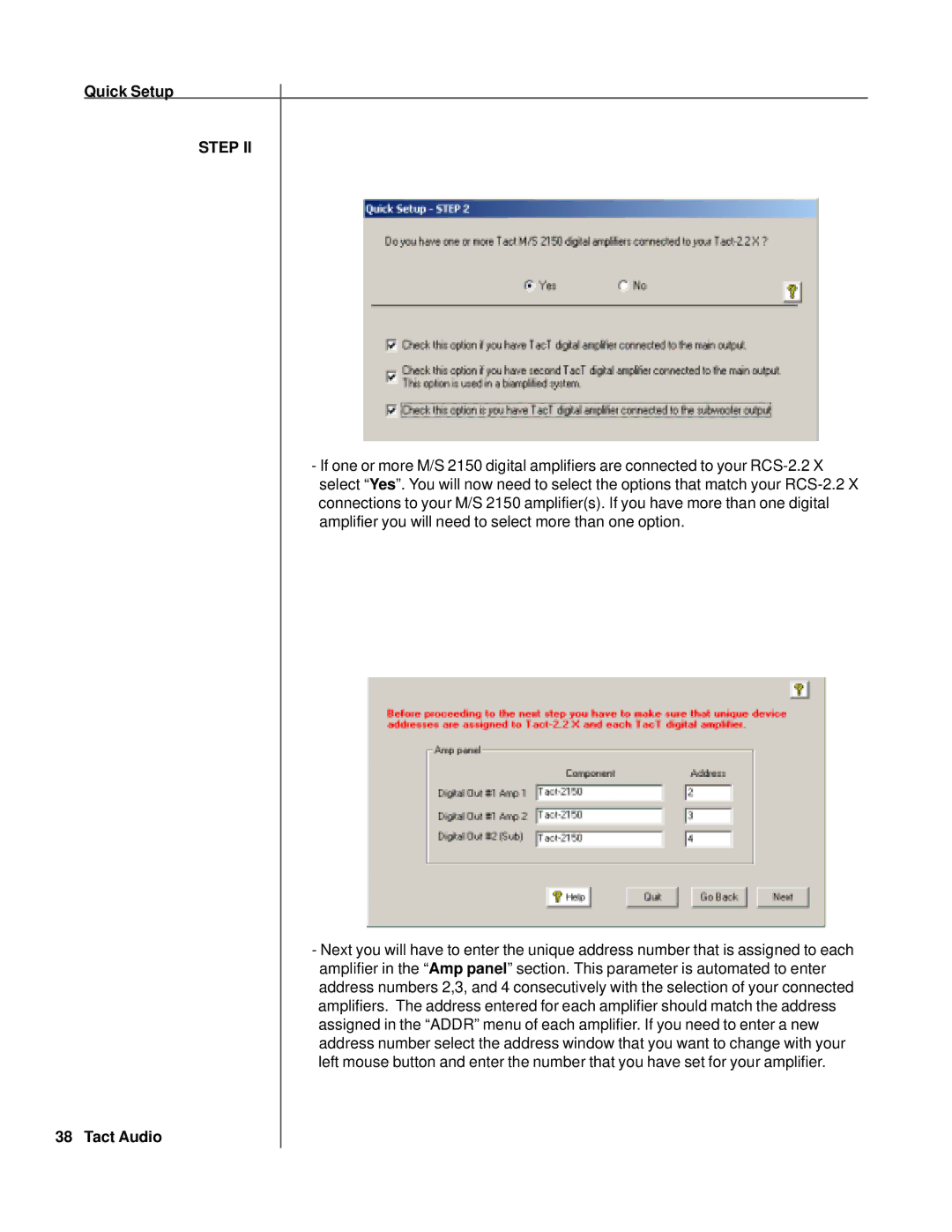 TacT Audio RCS 2.2X owner manual Step 