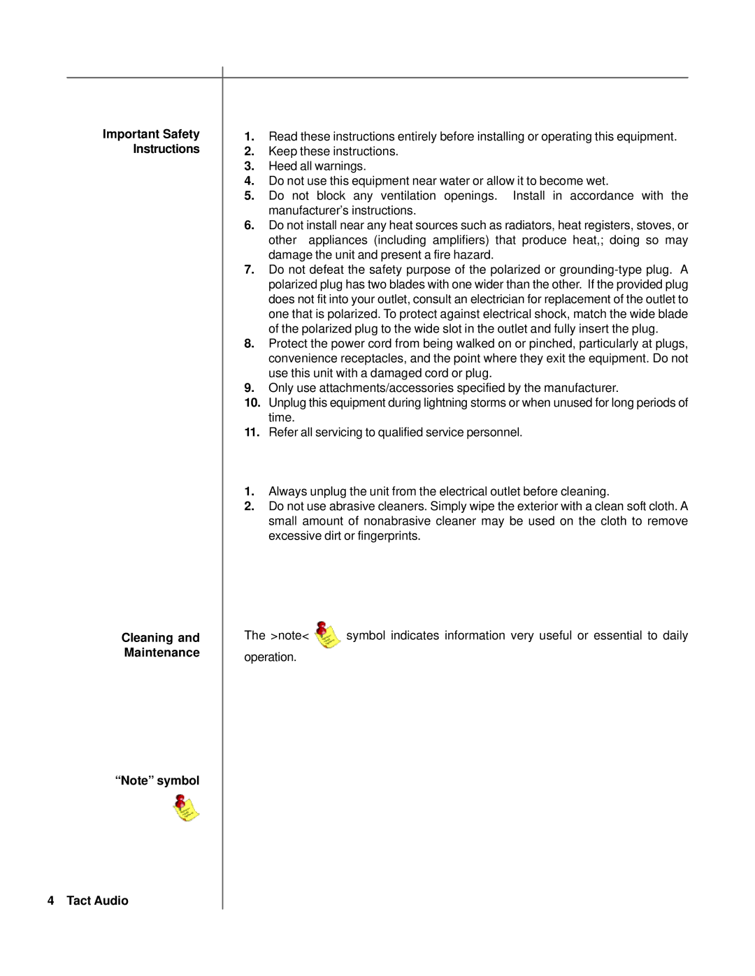 TacT Audio RCS 2.2X owner manual 