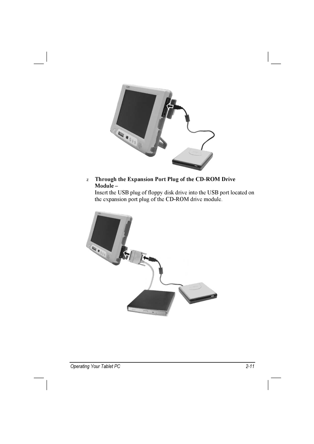 TAG 10 manual Through the Expansion Port Plug of the CD-ROM Drive Module 