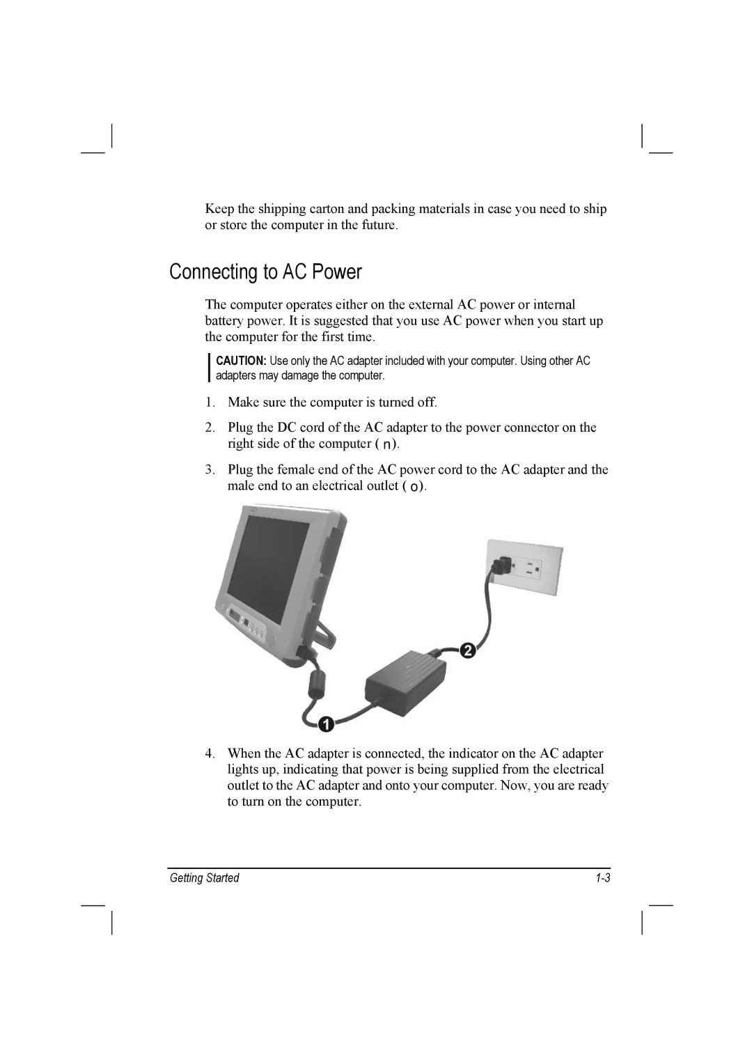 TAG 10 manual Connecting to AC Power 