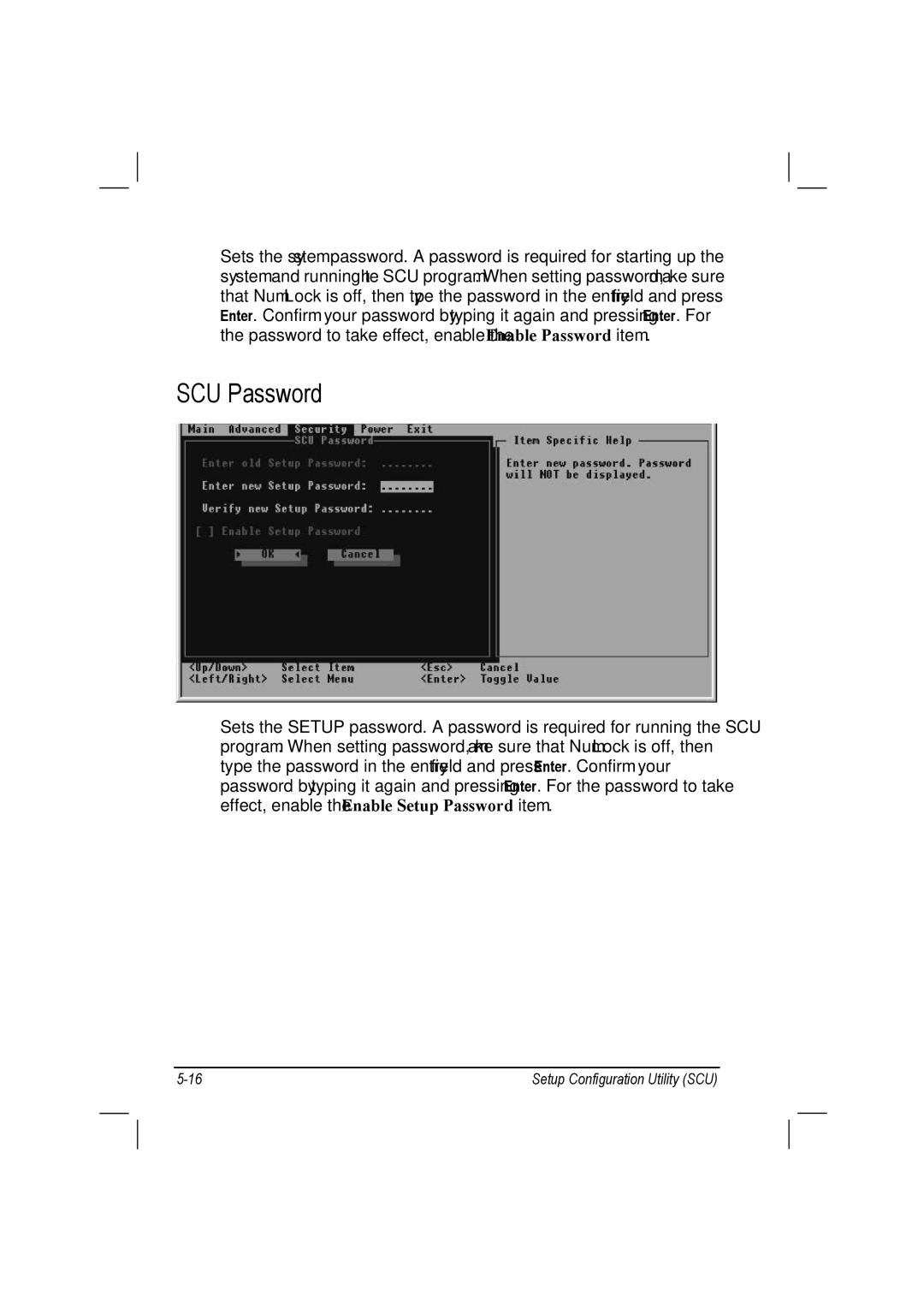 TAG 10 manual SCU Password 