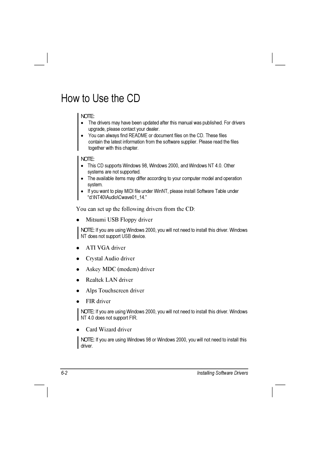 TAG 10 manual How to Use the CD 