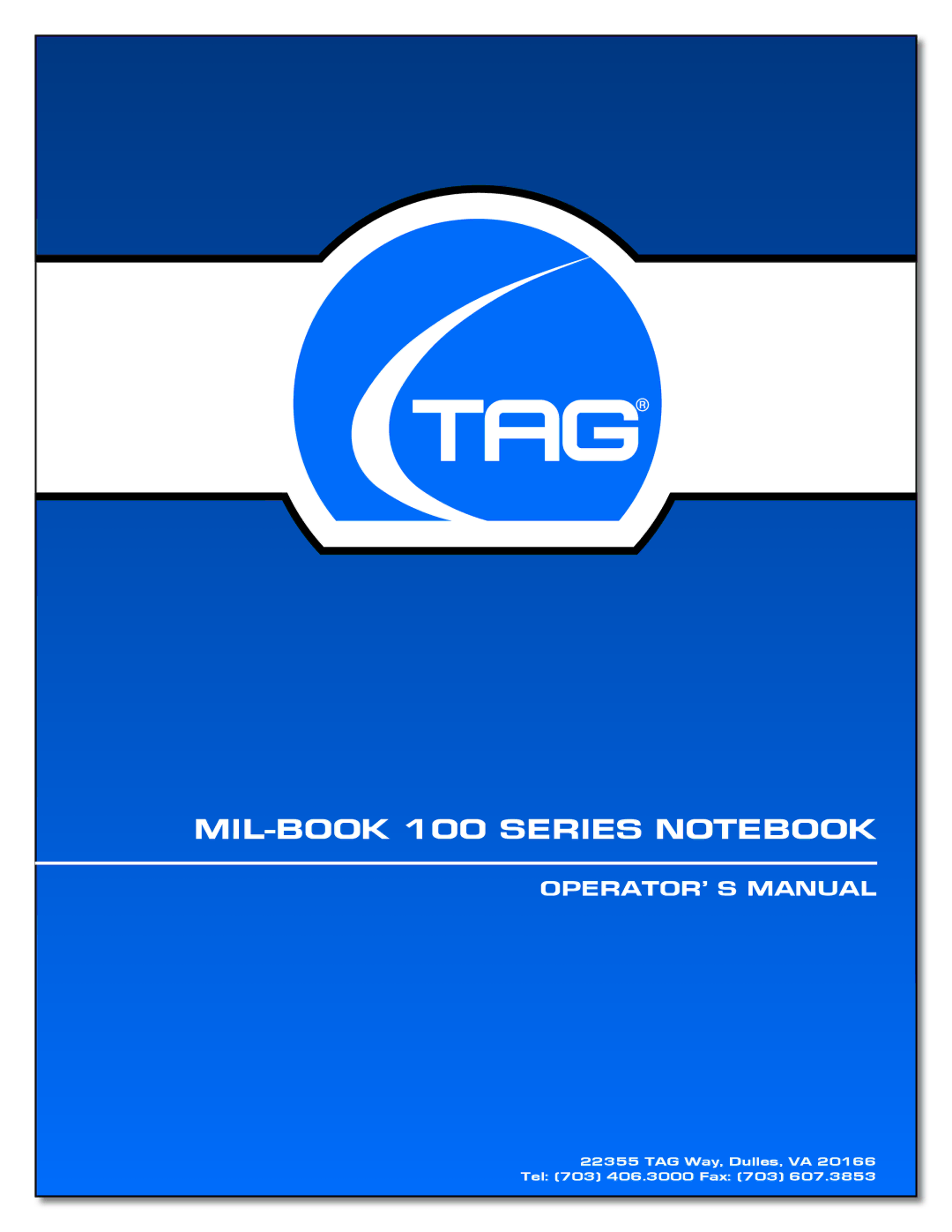 TAG manual MIL-BOOK 100 Series Notebook 