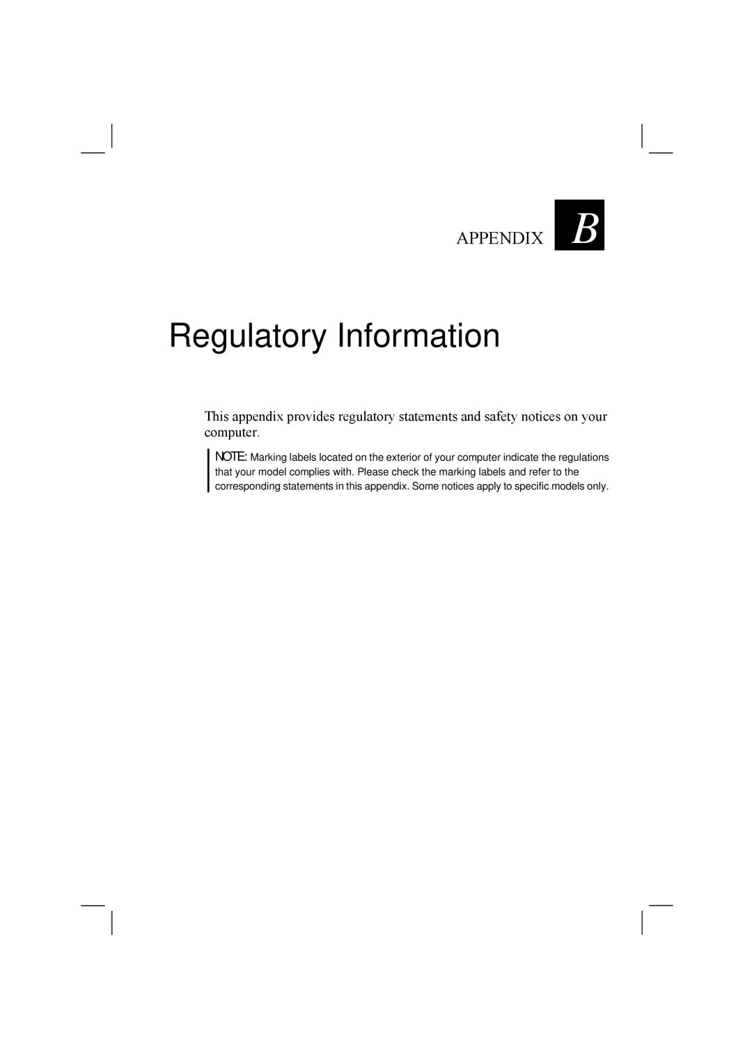 TAG 20 Series manual Regulatory Information 