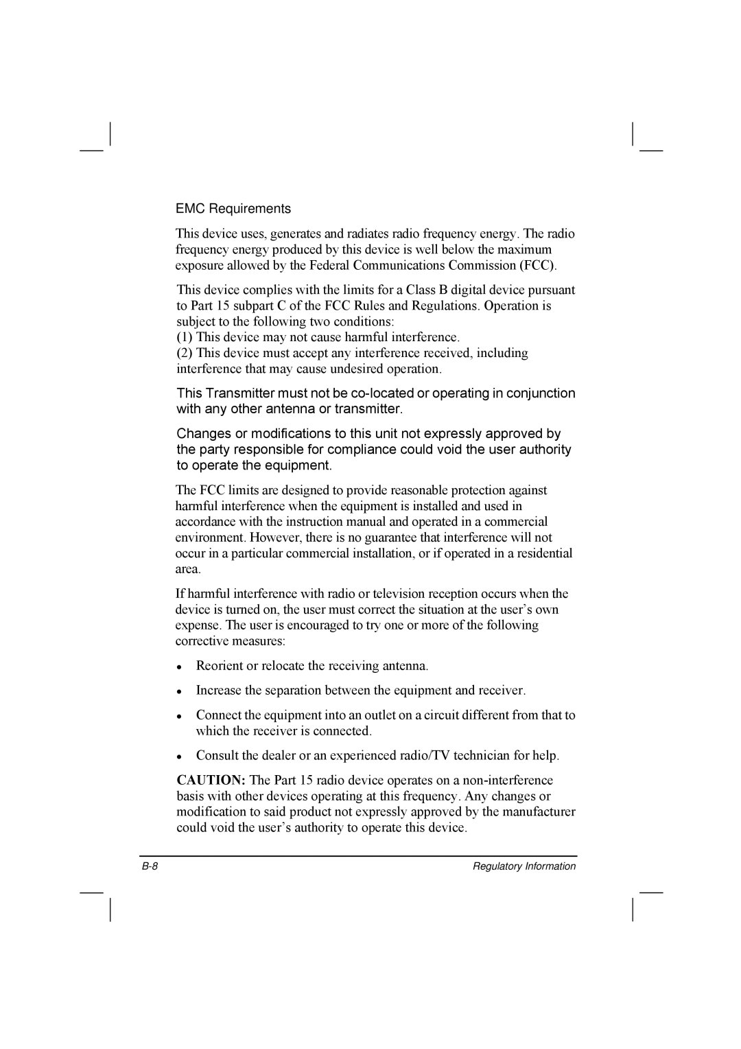 TAG 20 Series manual EMC Requirements 