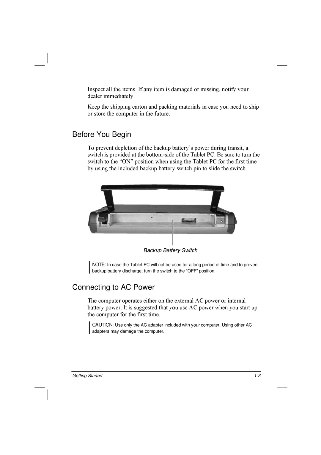 TAG 20 Series manual Before You Begin, Connecting to AC Power 