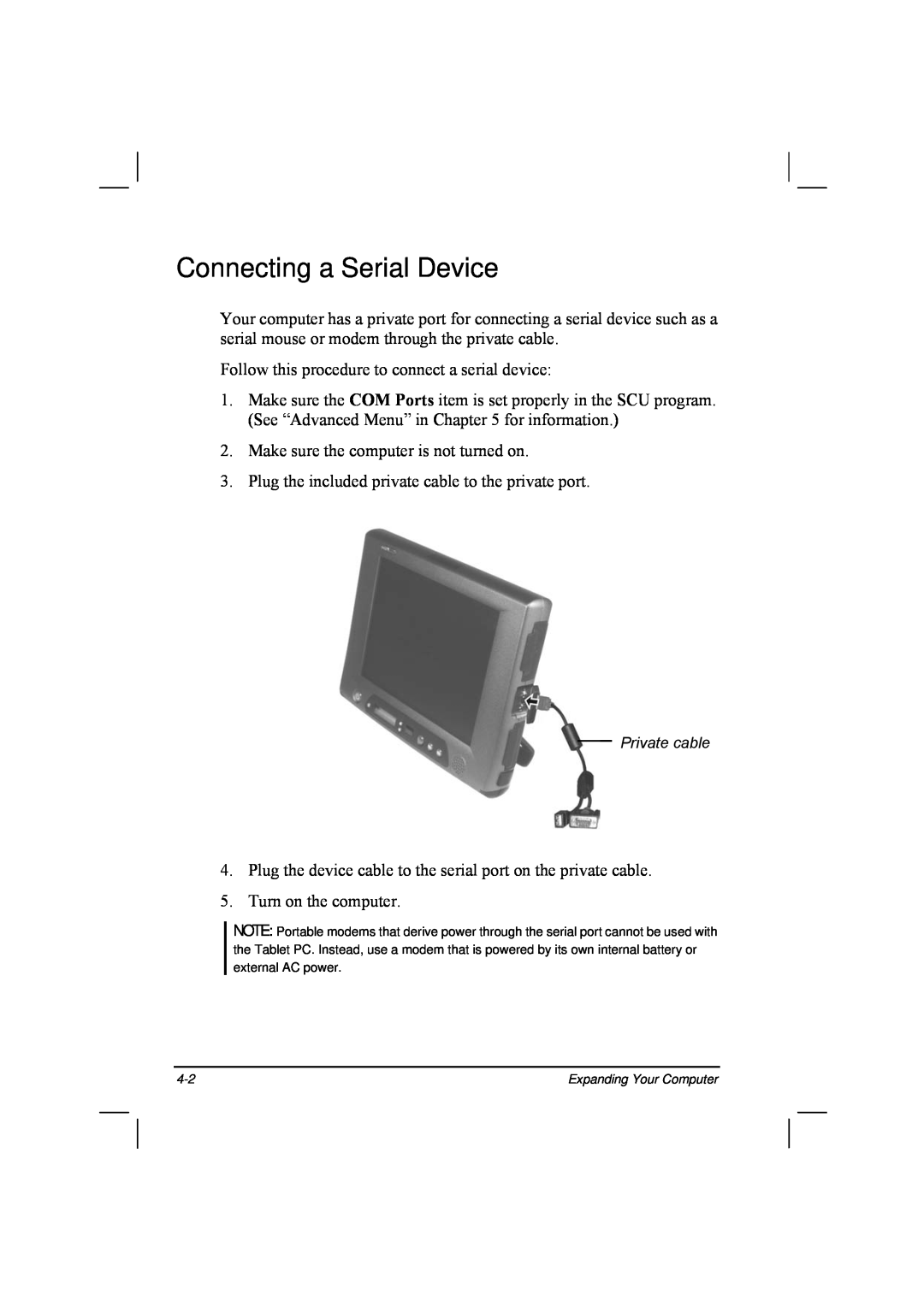 TAG 20 Series manual Connecting a Serial Device 